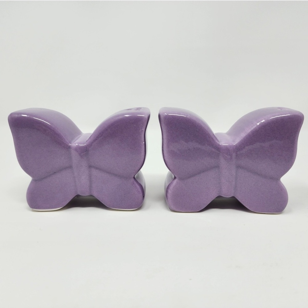Lavender Ceramic Butterfly Salt & Pepper Shakers